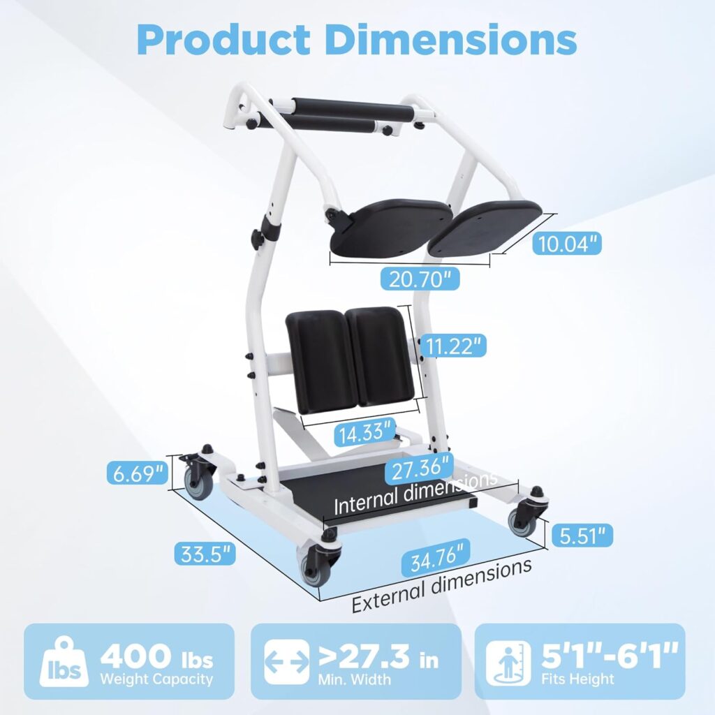 Upgraded Sit to Stand Patient Transfer Chair for Elderly & Disabled Upgraded Sit to Stand Patient Transfer Chair for Elderly & Disabled
